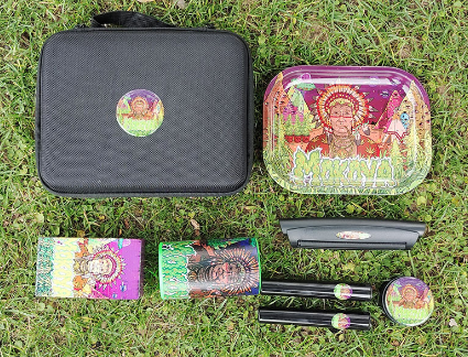 Portable smoking sets weed rolling tray grinder set wholesale