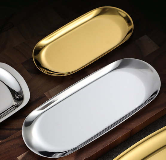 SS rolling tray，stainless steel tray, tea cake tray, towel tray ,jewelry storage tray ,mirror tray,