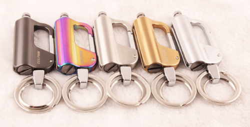 Key chain styled flip lighters flint metal matchbox