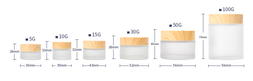 Glass concentrate packaging herb storage box with wood lid