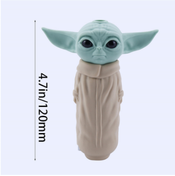 New Yoda pipe silica gel pipe glass bowl pipe silicon hand pipe