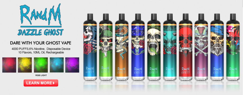 RandM Dazzle Ghost Disposable Vape Pod Devices Wholesale (4000 Puffs)