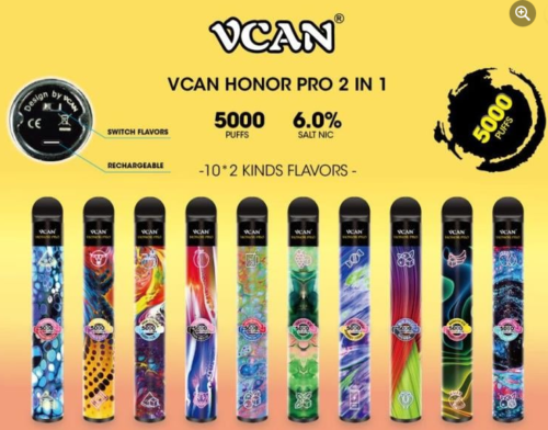 Vcan honor pro 5000puffs