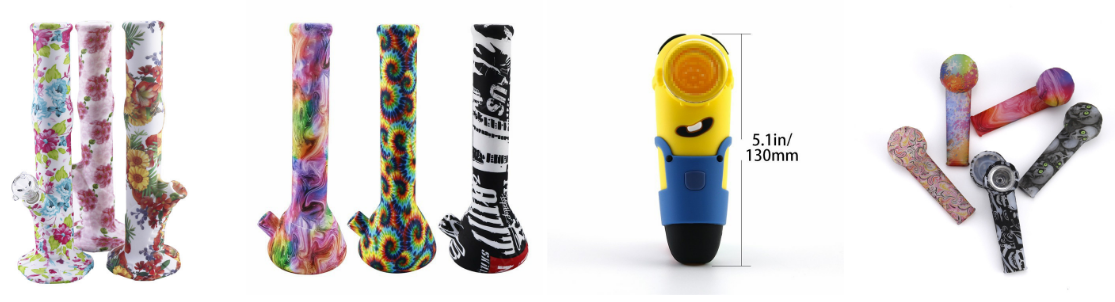 silicon hand pipe silicon hookah