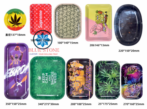 Branded rolling trays cannabis rolling tray for marijuana dispensary