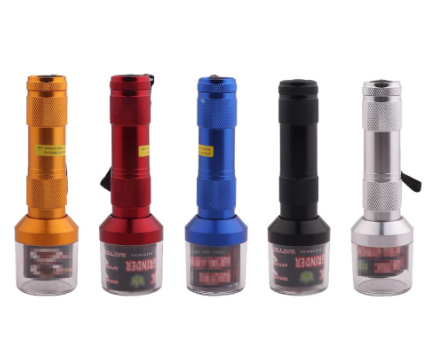 Amazon electric metal grinder flashlight herbal grinders cigarette accessories