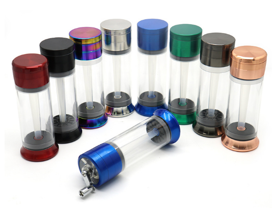 All-In-One Dugout weed Grinder With plastic Storage case