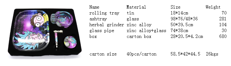 Small rolling tray/pipe/herbal grinder/ashtray 4 in1 cannabis accessories