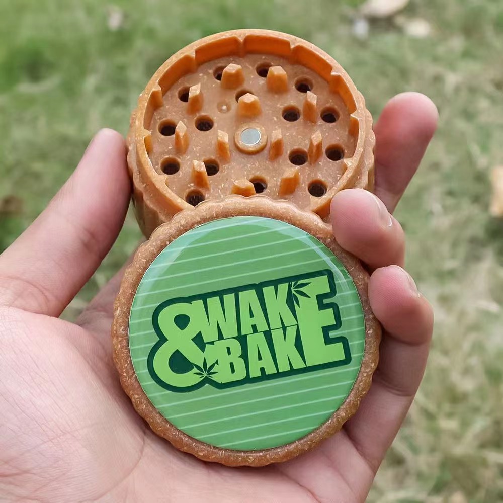 Custom degradable material herb grinder smoke accessories