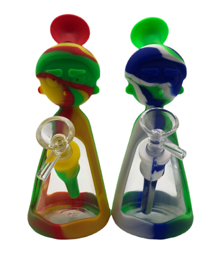 Silicon Rick and Morty Dab Rig yuda glass water bong