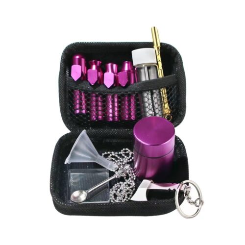 Metal snuff bottle storage kit 11 pieces portable smoking set