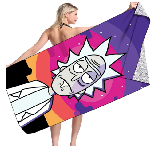 Sand-prevent tippet Rick Morty Beach Towel Children's Bath Towel 