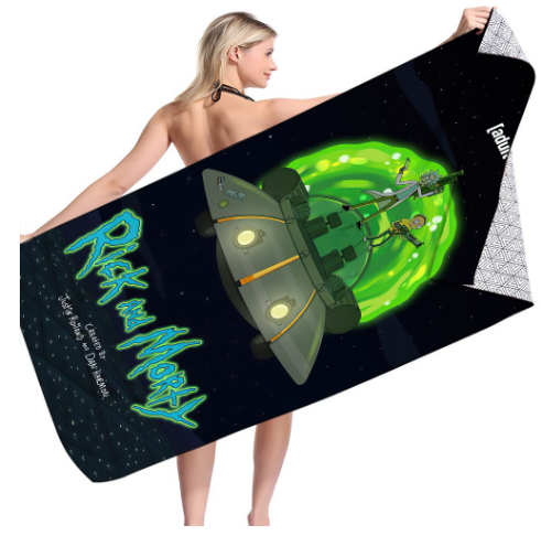 Sand-prevent tippet Rick Morty Beach Towel Children's Bath Towel 