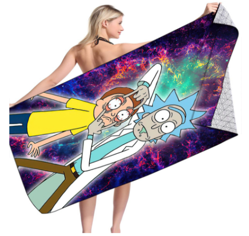 Sand-prevent tippet Rick Morty Beach Towel Children's Bath Towel