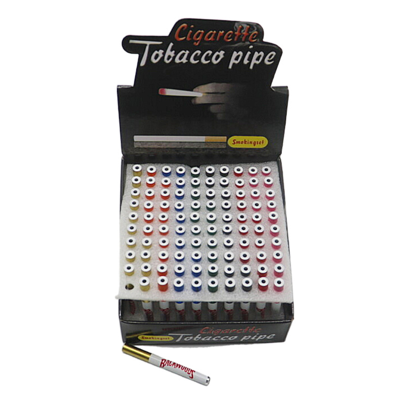 Aluminum alloy 80mm cigarette shaped metal smoking pipe