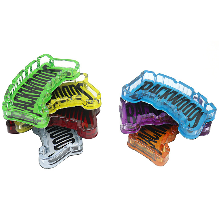 LED epoxy ashtray cookies ashtray for weed glow in dark glass ashtray wholesale