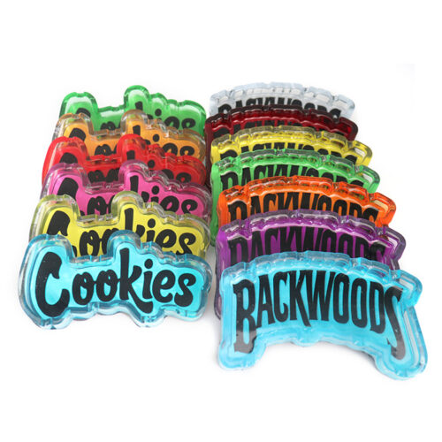 LED epoxy ashtray cookies ashtray for weed glow in dark glass ashtray wholesale