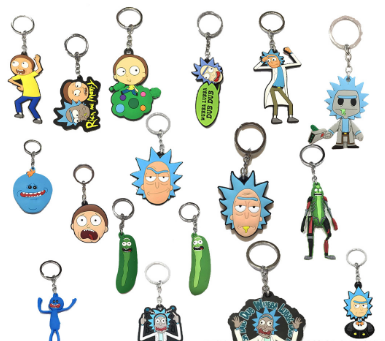 Rick and Morty key chain pendant cartoon creative gift