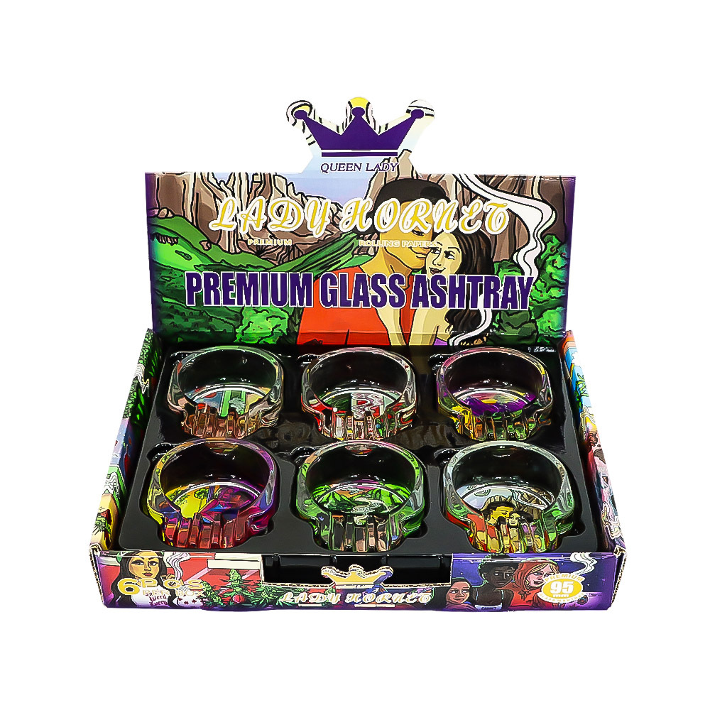 Various design custom cigar ashtray 95mm glass ashtrays