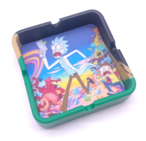 square ashtray cartoon pattern silica gel ashtrays