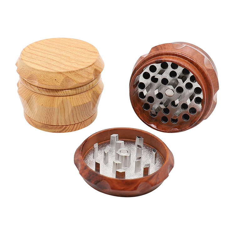 4 Pieces Wooden Herb Grinder Large Capacity Spice Grinder