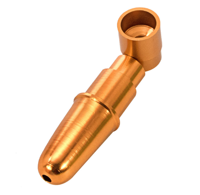 Hollow out outer box design lipstick shaped pipe detachable metal pipe