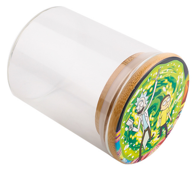 UV cookies print Glass sealed jar  wood lid tea piggy bank pot 