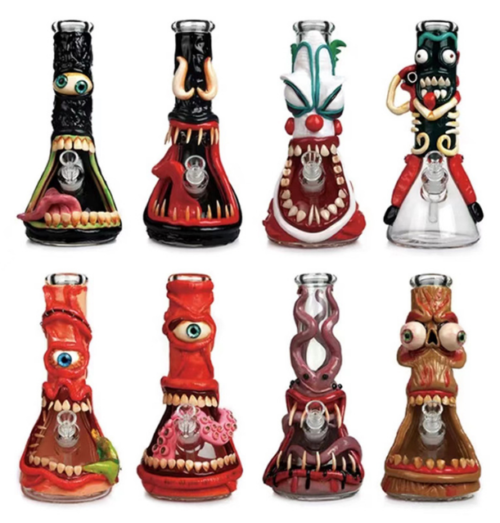 Handmade glass bong High borosilicate glass cigarette set