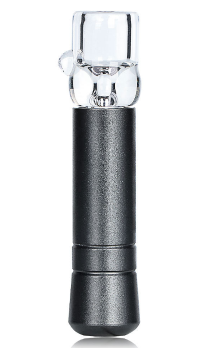 65mm aluminum alloy cigarette metal pipe with glass tips 