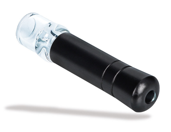 65mm aluminum alloy cigarette metal pipe with glass tips 