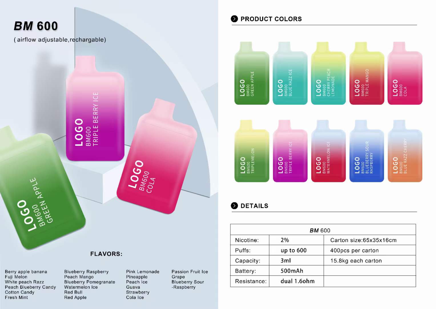 OEM electronic cigarette disposable vape disposable device