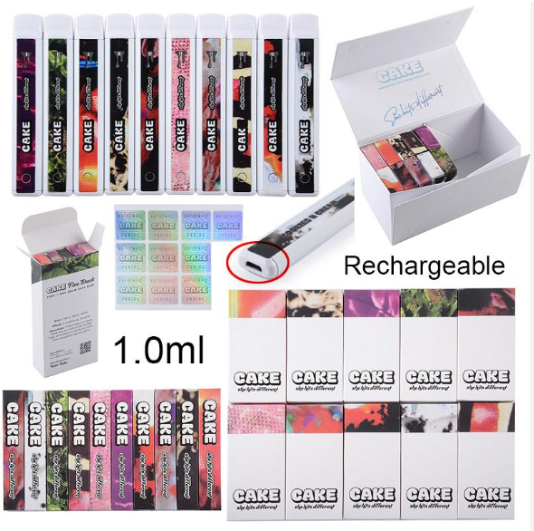 cig device 1G CAKE disposable vape rechargeable Disposable E Cigarettes Vape Pens Empty Pods 280mAh Battery