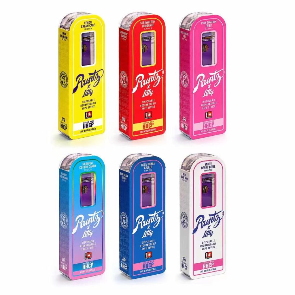 e cigarette no nicotine CBD THC HHC disposable pod Runtz X little vape system wholesale