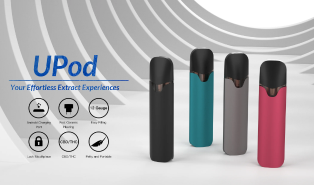 ecigarette pod CBD/THC/HHC disposable vape device upod vape pod