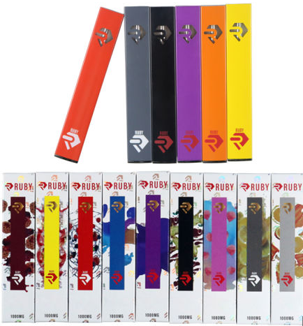 e cigarette device ruby cbd disposable pod