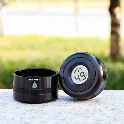 cannabis community Aluminum alloy smoke grinder with hygrometer