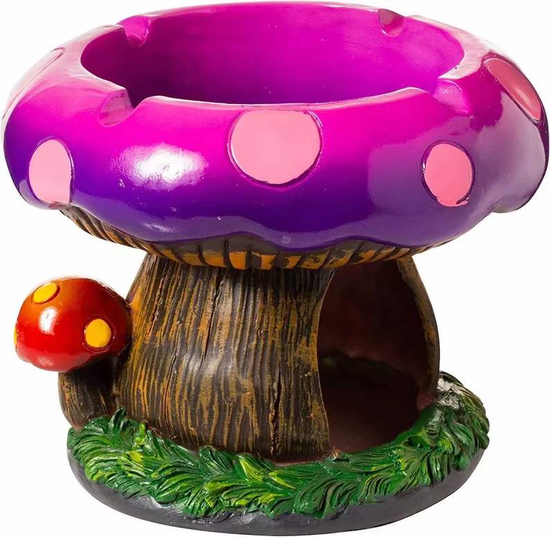 Mushroom shaped resin ashtray