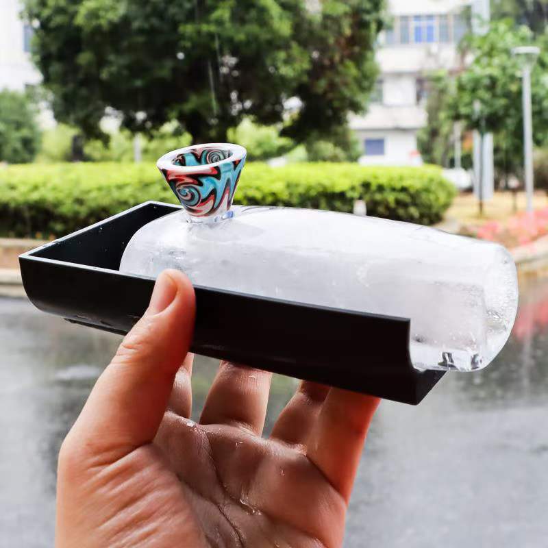Plastic ice shaped pipe ice tobacco pipe 