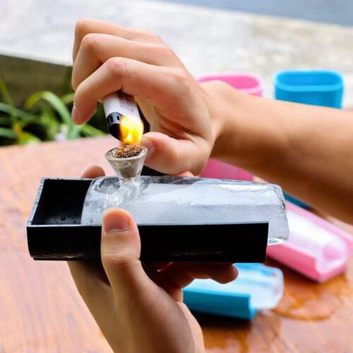 Plastic ice shaped pipe ice tobacco pipe