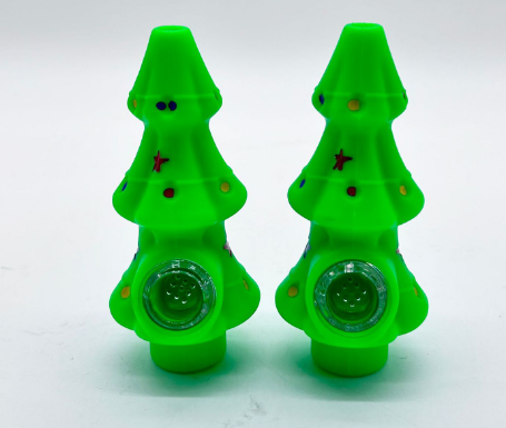 Silicone Pipe Christmas Tree Styling Novelty Portable Wholesale Silicone Pipe