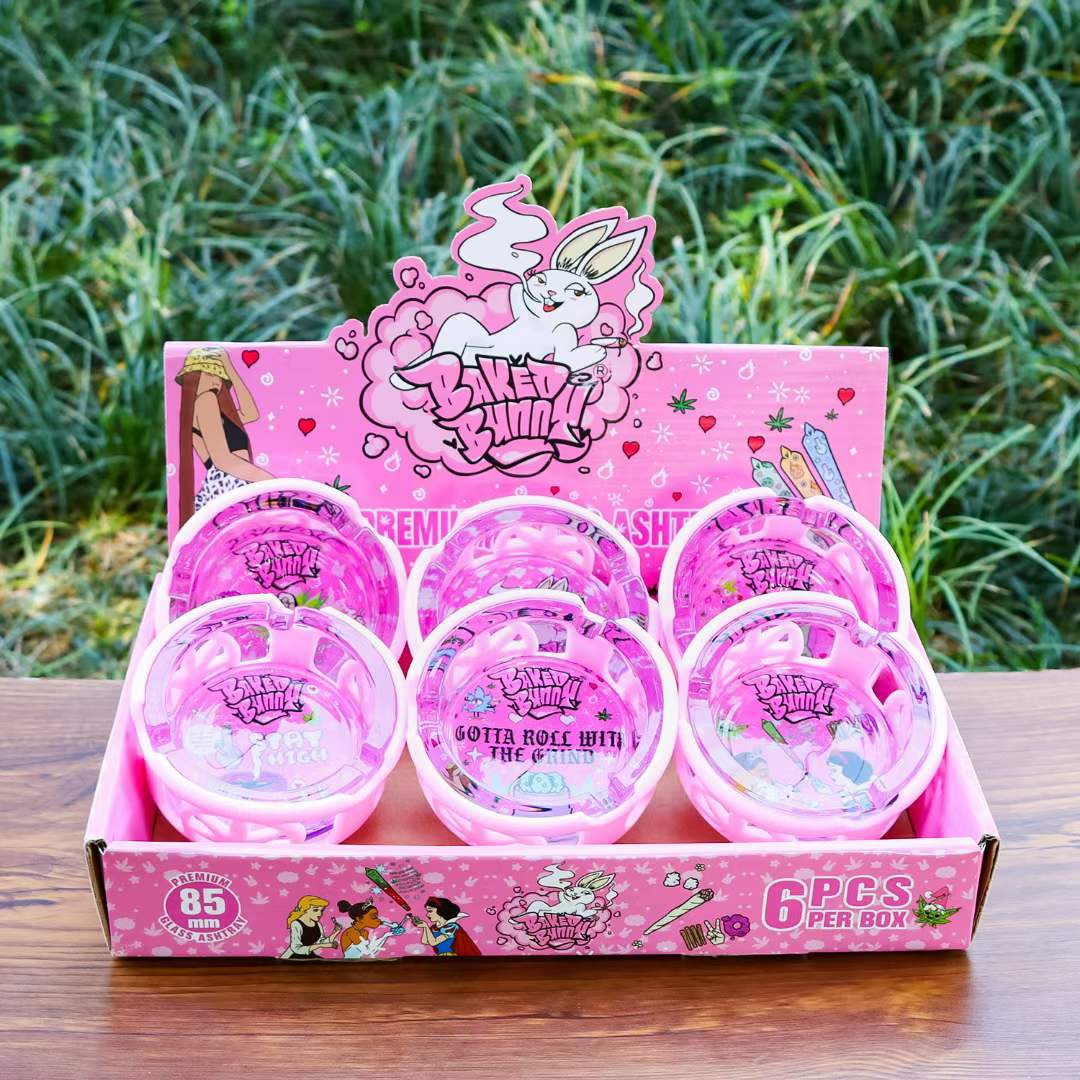 Weed glass ashtray with Silicone sleeve