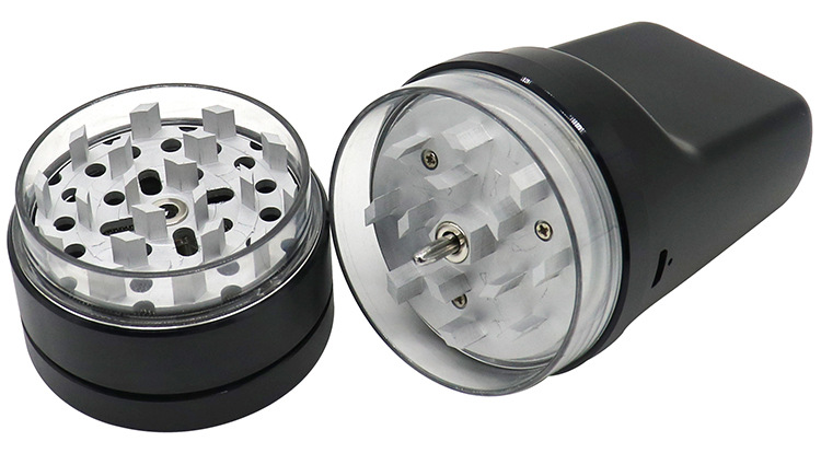 Electric Interrotating grinder USB rechargeable aluminum alloy metal smoke Grinder automatic Smoke Grinder weed mill