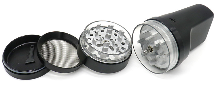 Electric Interrotating grinder USB rechargeable aluminum alloy metal smoke Grinder automatic Smoke Grinder weed mill