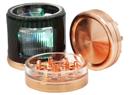 63mm-5 layer window through tooth smoke grinder, metal grinder, smoke crusher, cigarette set