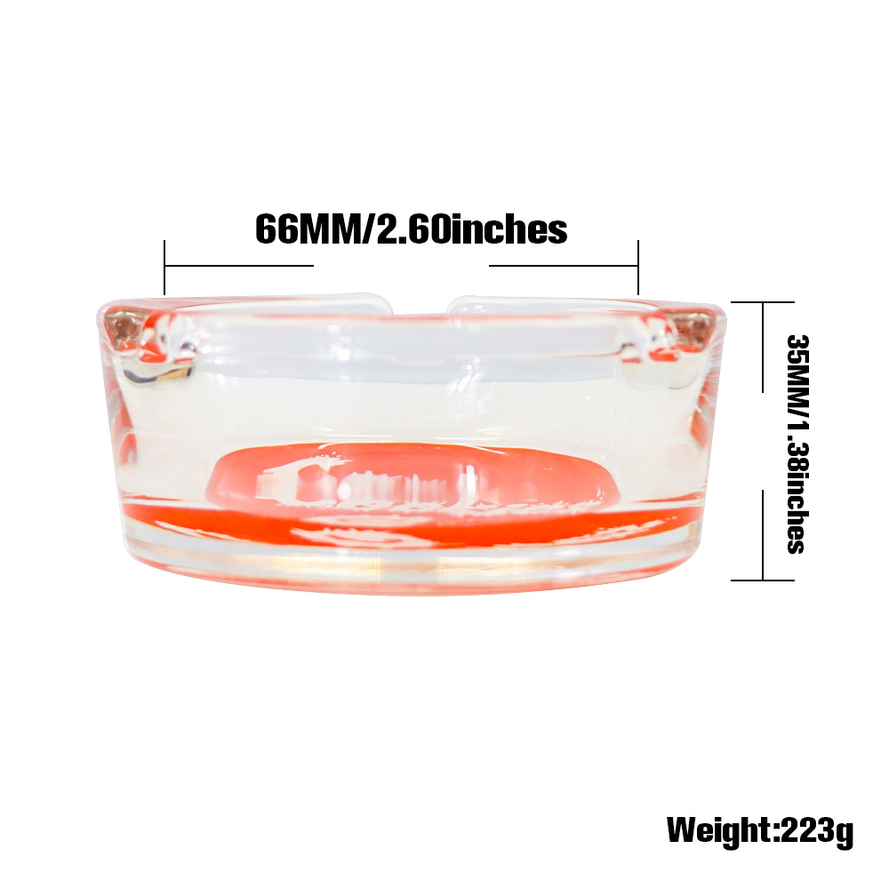 Custom glass ashtray for weed smoking set wholesale