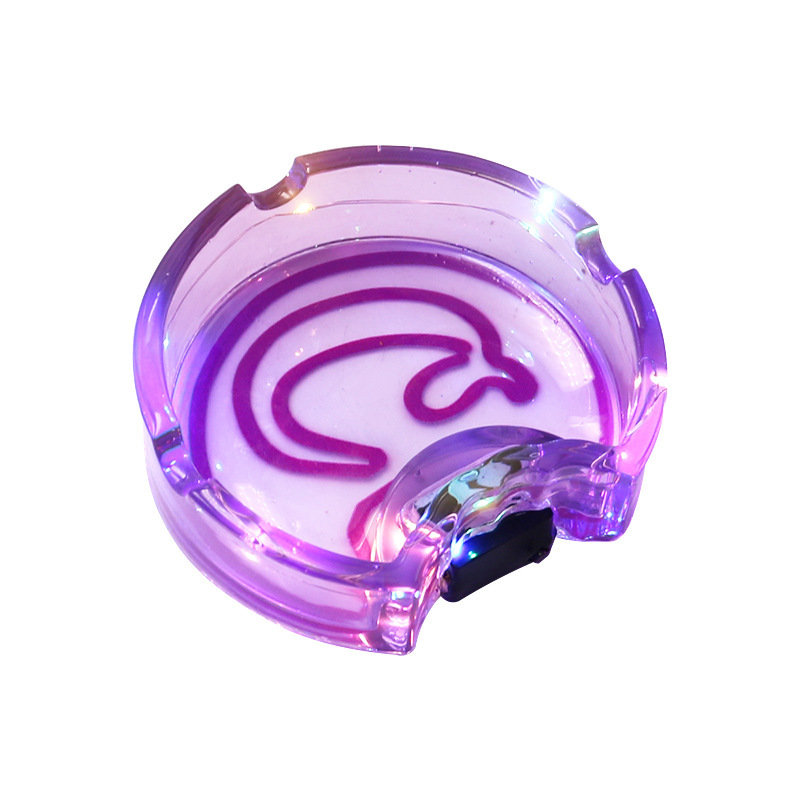Resin ashtray 10cm half-moon shaped ashtray with light cigarette accessories