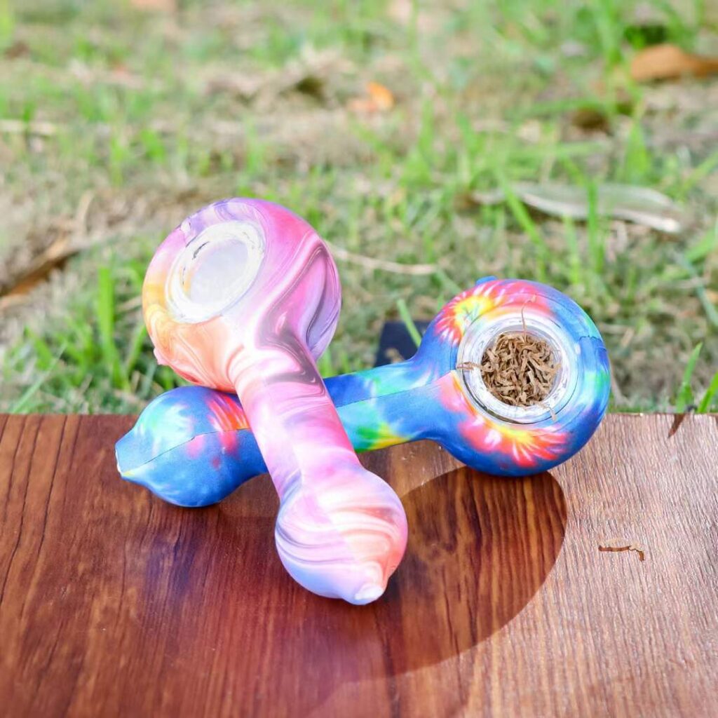 Various silicon pipe available for smoking weed