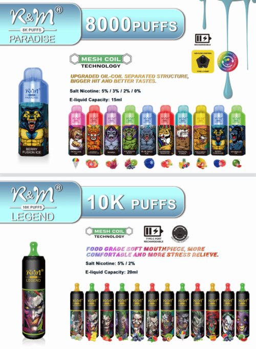 RM disposable pod R&M vape 10000puffs disposable