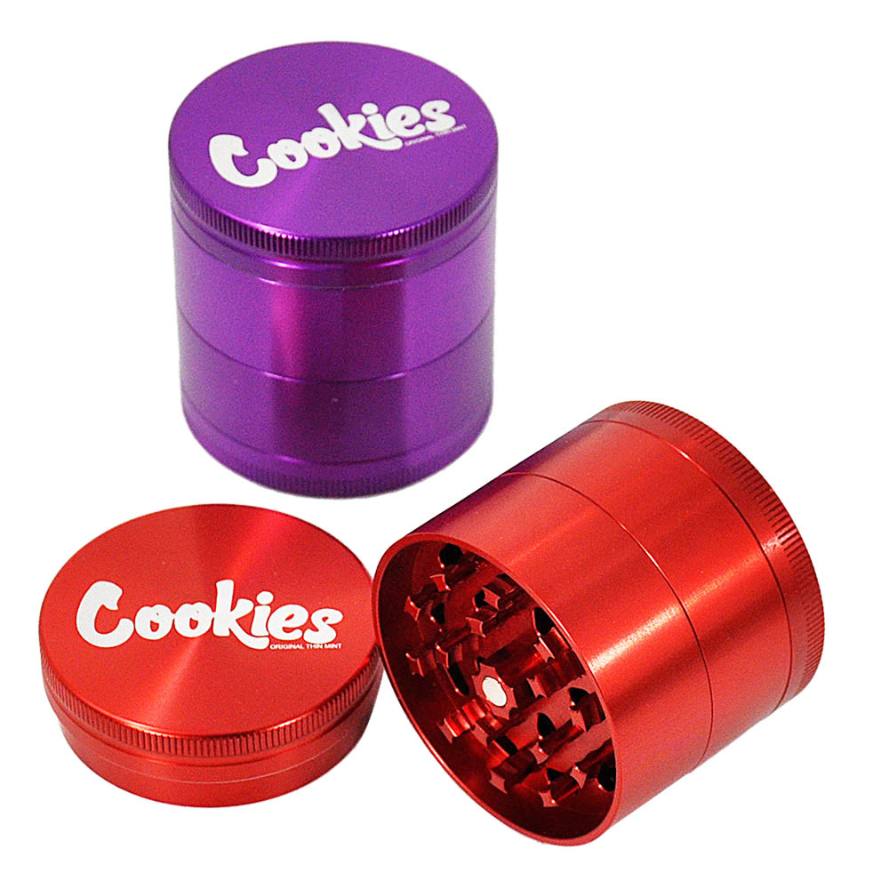 Aangepaste vier laag 53mm aluminiumlegering sigarettenmolen wiet molen