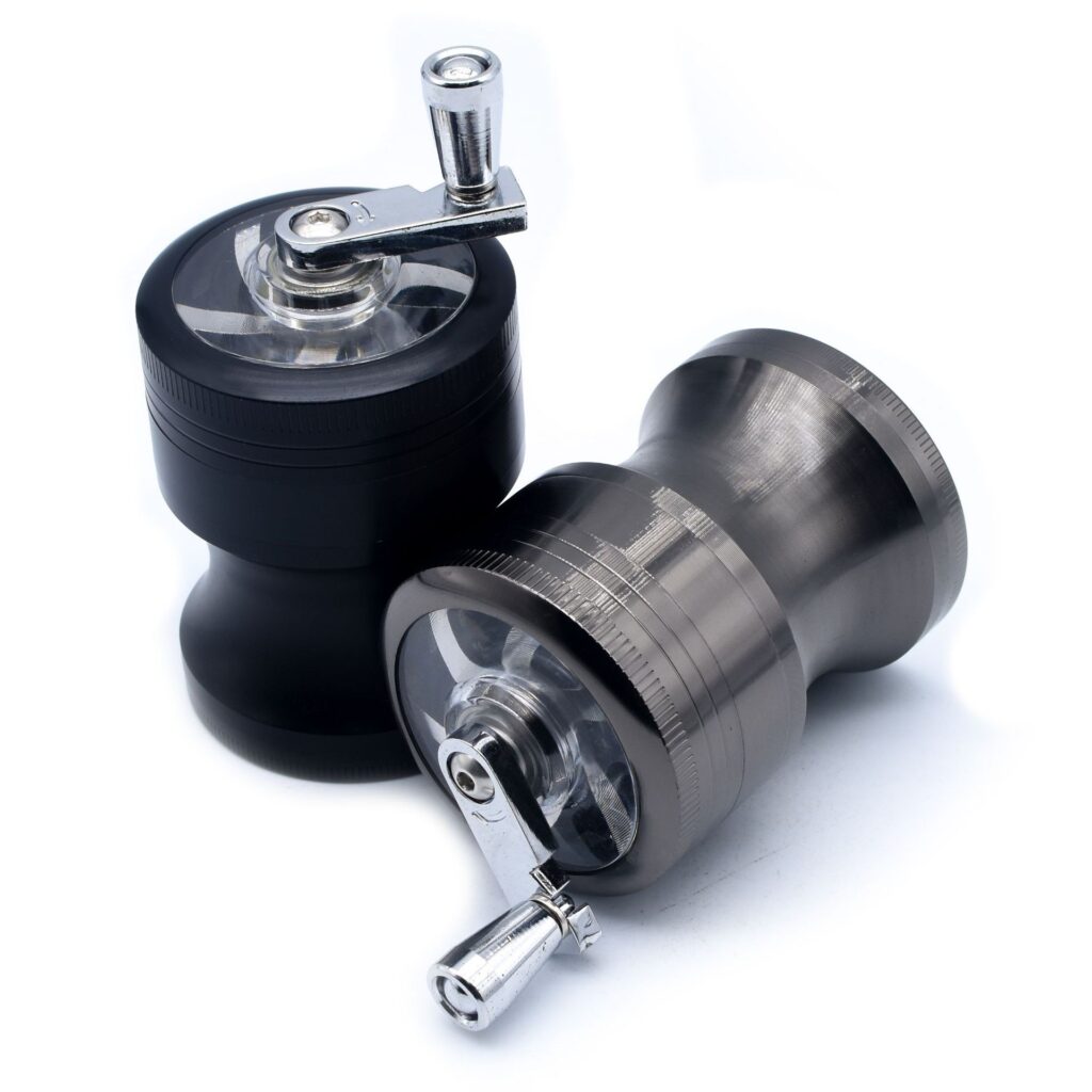 Custom Hand Cranked Metal Grinder dry herb grinders